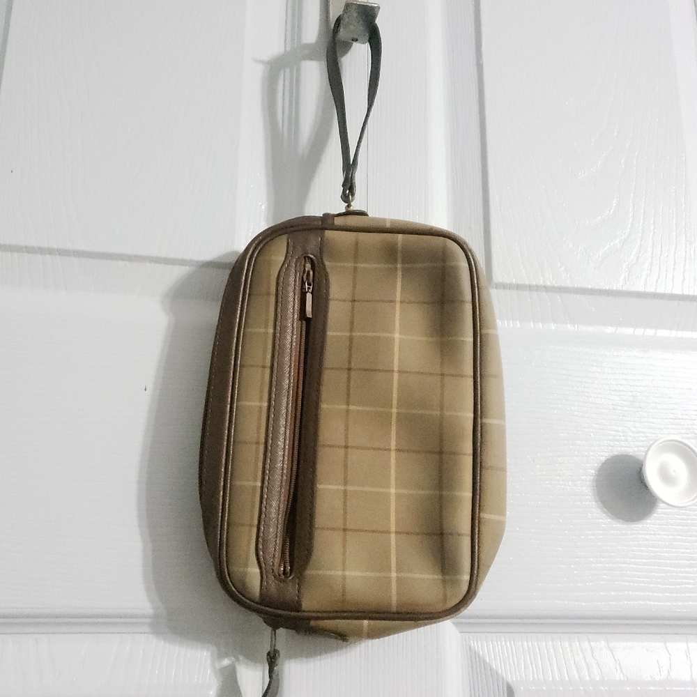 BURBERRY VINTAGE AUTH. BROWN POUCH WALLET - Picture 12 of 16